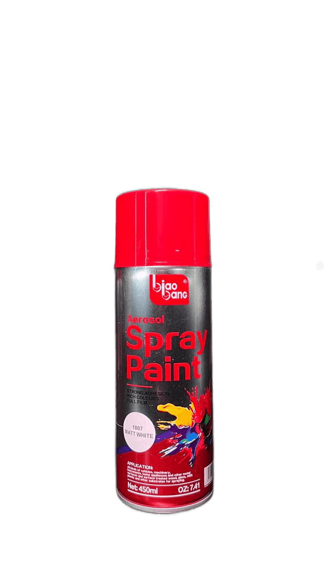 Краска аэрозольная - белая матовая (Aerosol Spray Paint), 450мл