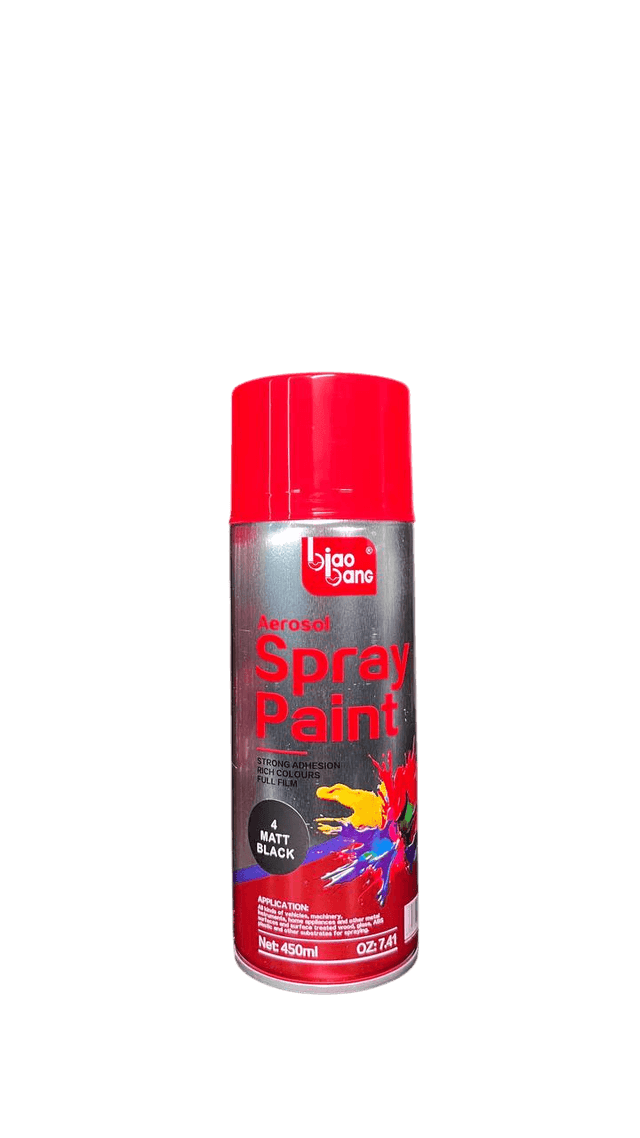 Краска аэрозольная - черная матовая (Aerosol Spray Paint), 450мл